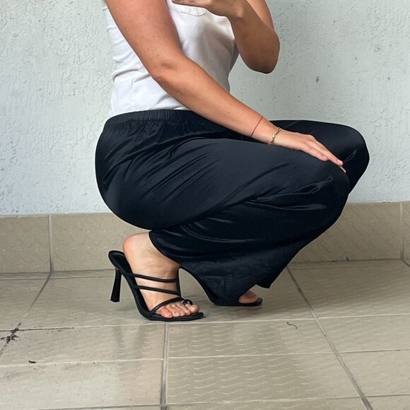 90s silky long black pant - Picture 4 of 5
